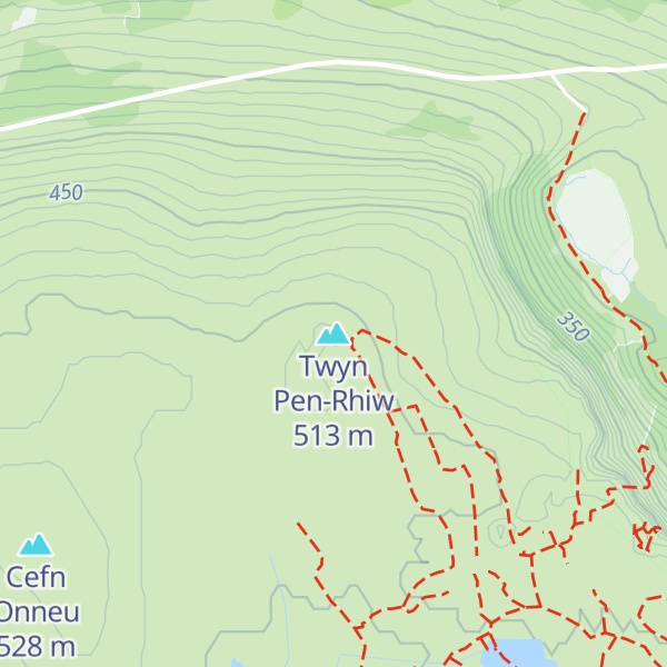 Map of Twyn Pen-Rhiw