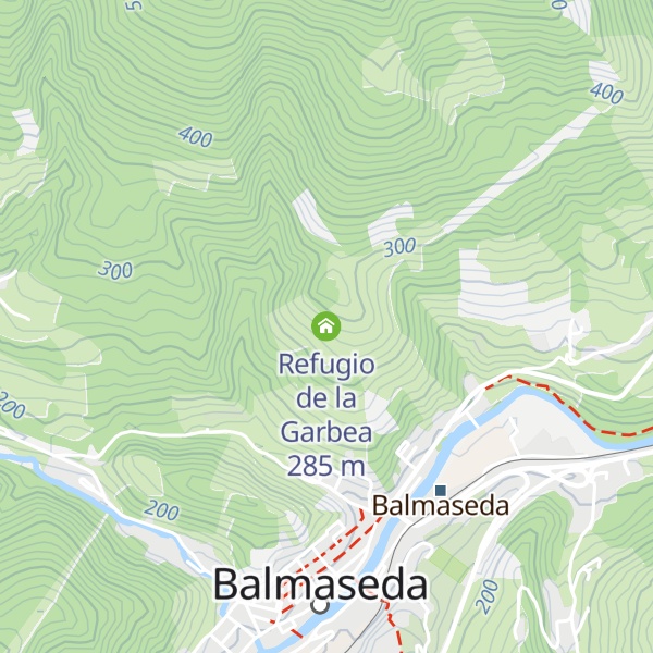Map of Refugio de la Garbea