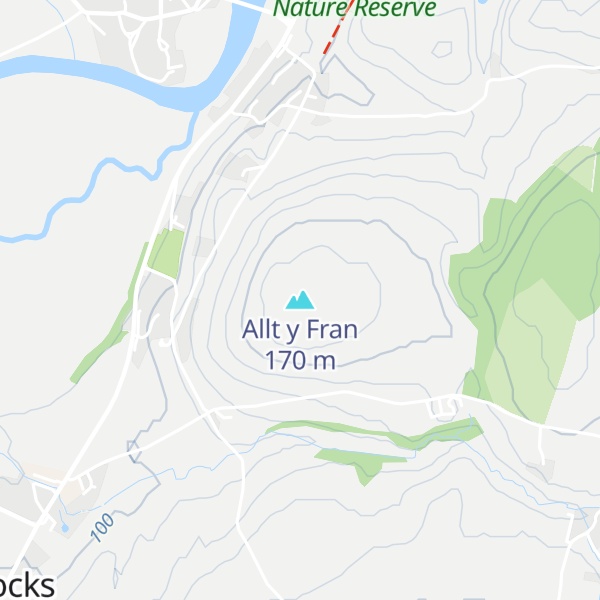 Map of Allt y Fran