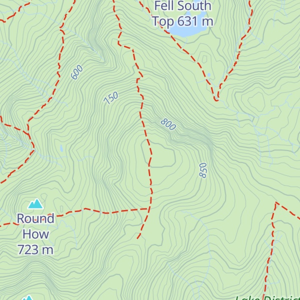 Map of Great End West Cairn