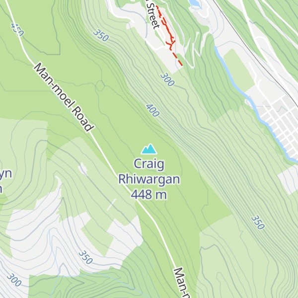 Map of Craig Rhiwargan