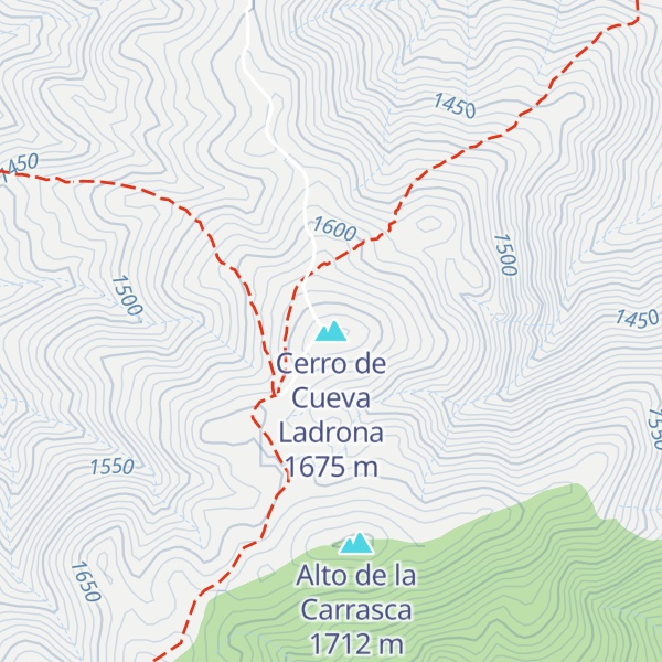 Map of Cerro de Cueva Ladrona