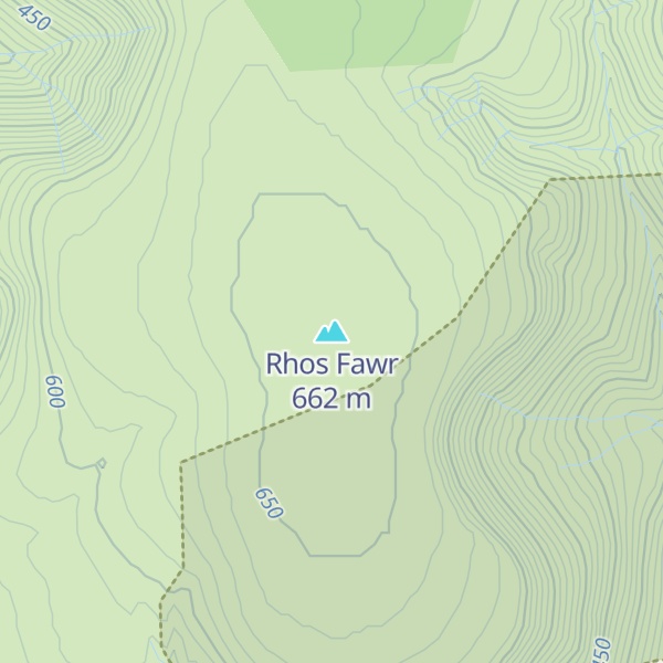 Map of Rhos Fawr