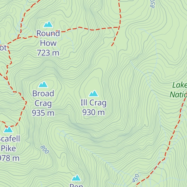 Map of Ill Crag