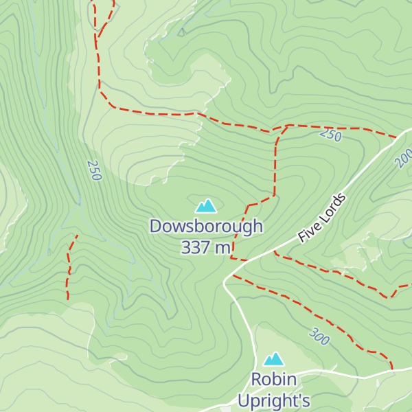 Map of Dowsborough