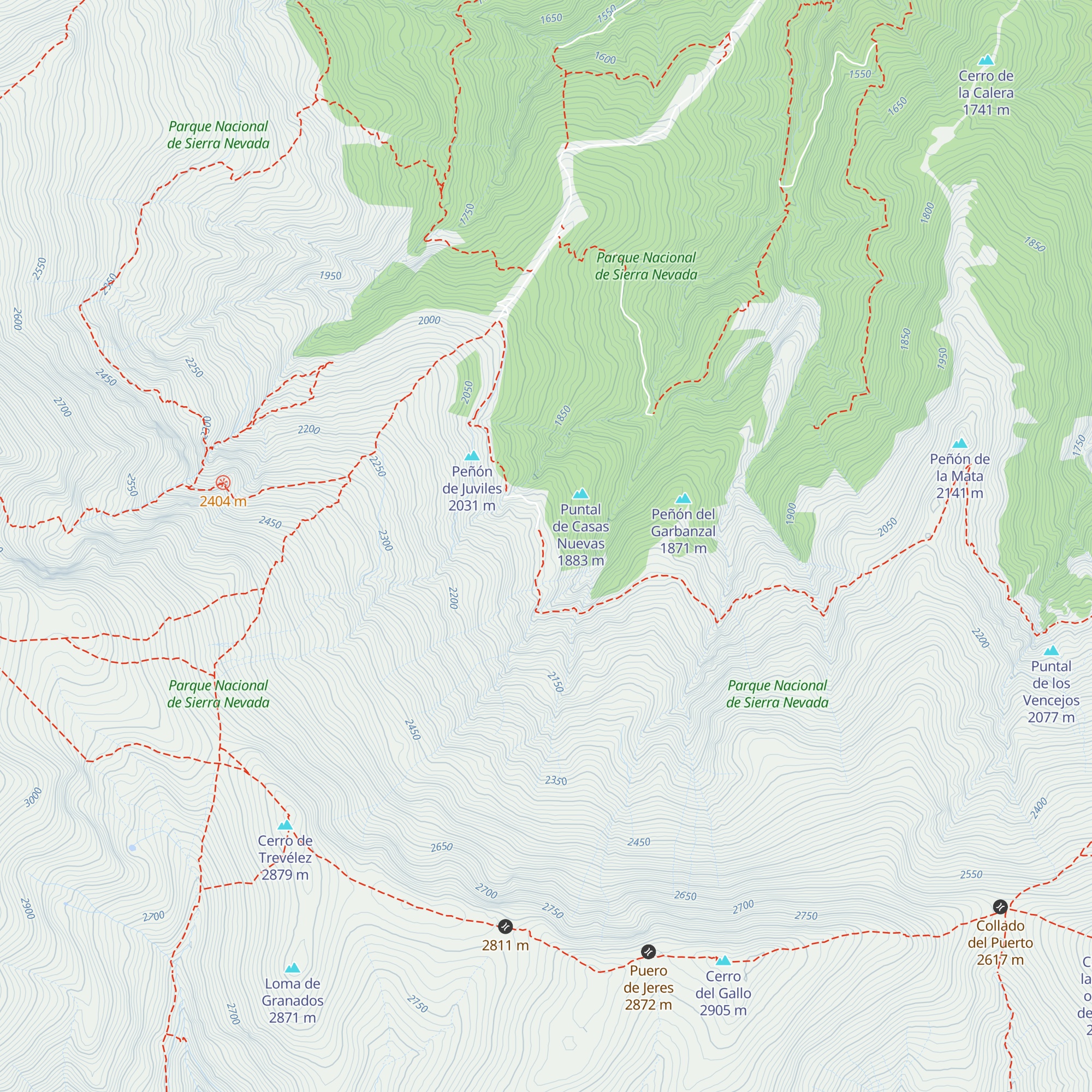 Refugio vivac de Casas Nuevas map