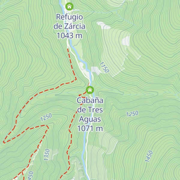 Map of Cabaña de Tres Aguas