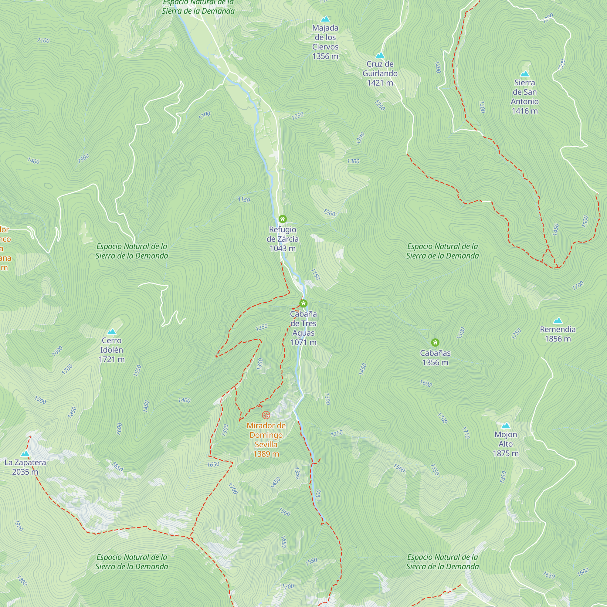 Cabaña de Tres Aguas map