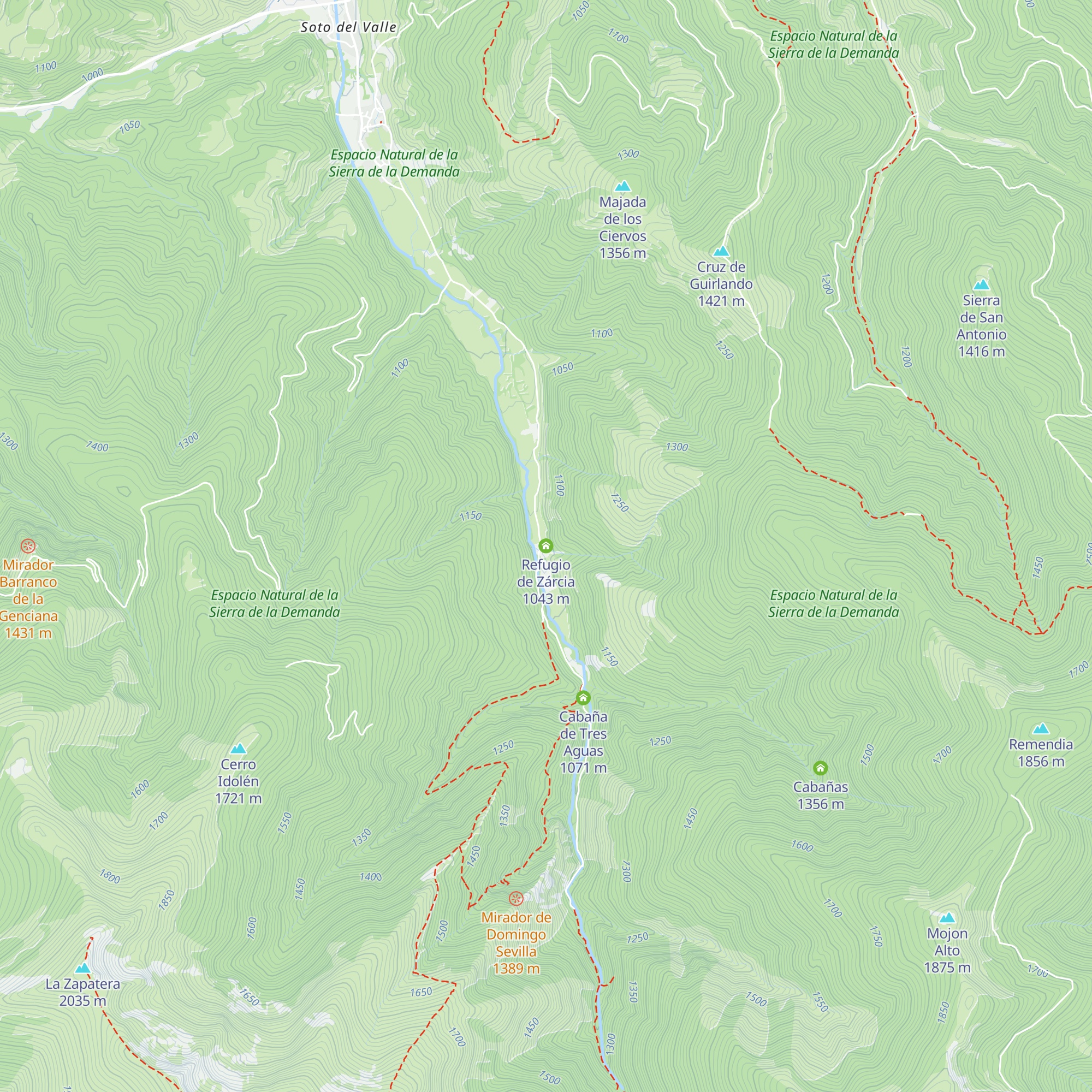 Refugio de Zárcia map