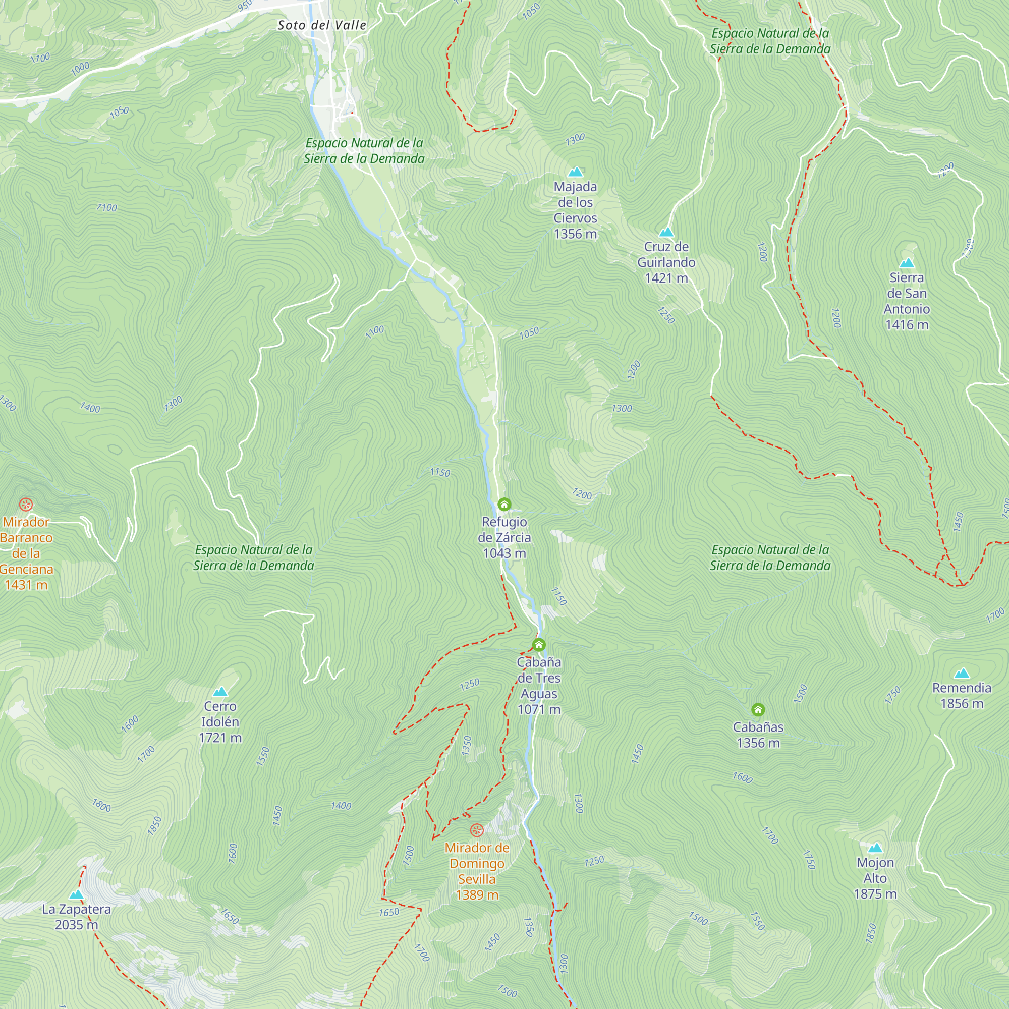 Refugio de Zárcia map