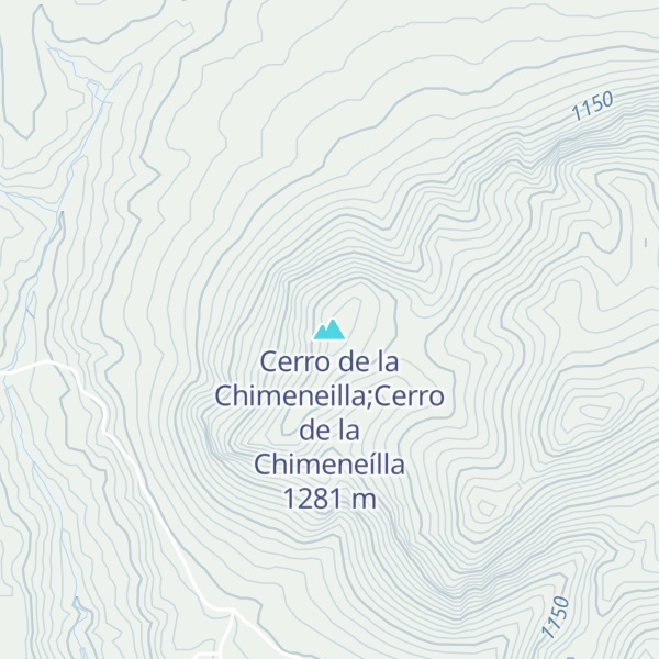 Map of Cerro de la Chimeneilla;Cerro de la Chimeneílla