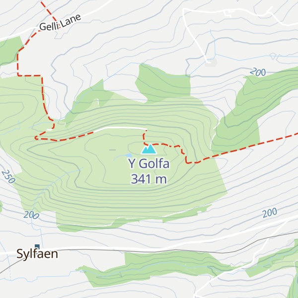 Map of Y Golfa