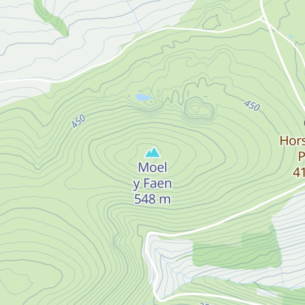 Map of Moel y Faen