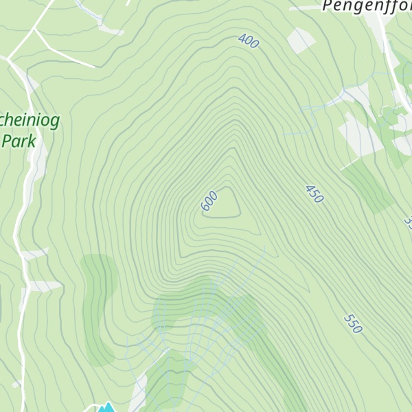 Map of Mynydd Troed