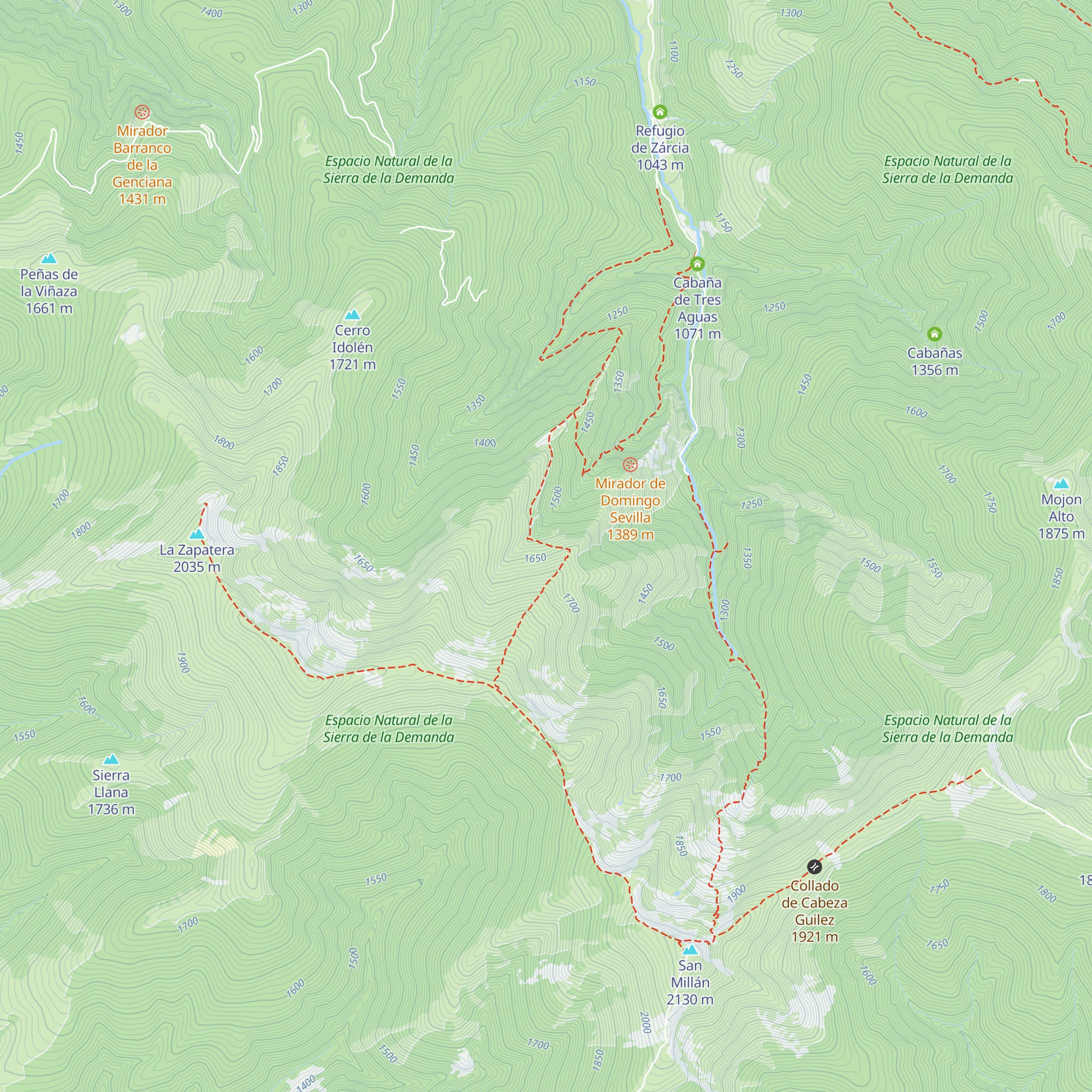 Refugio Majada de los Terneros map