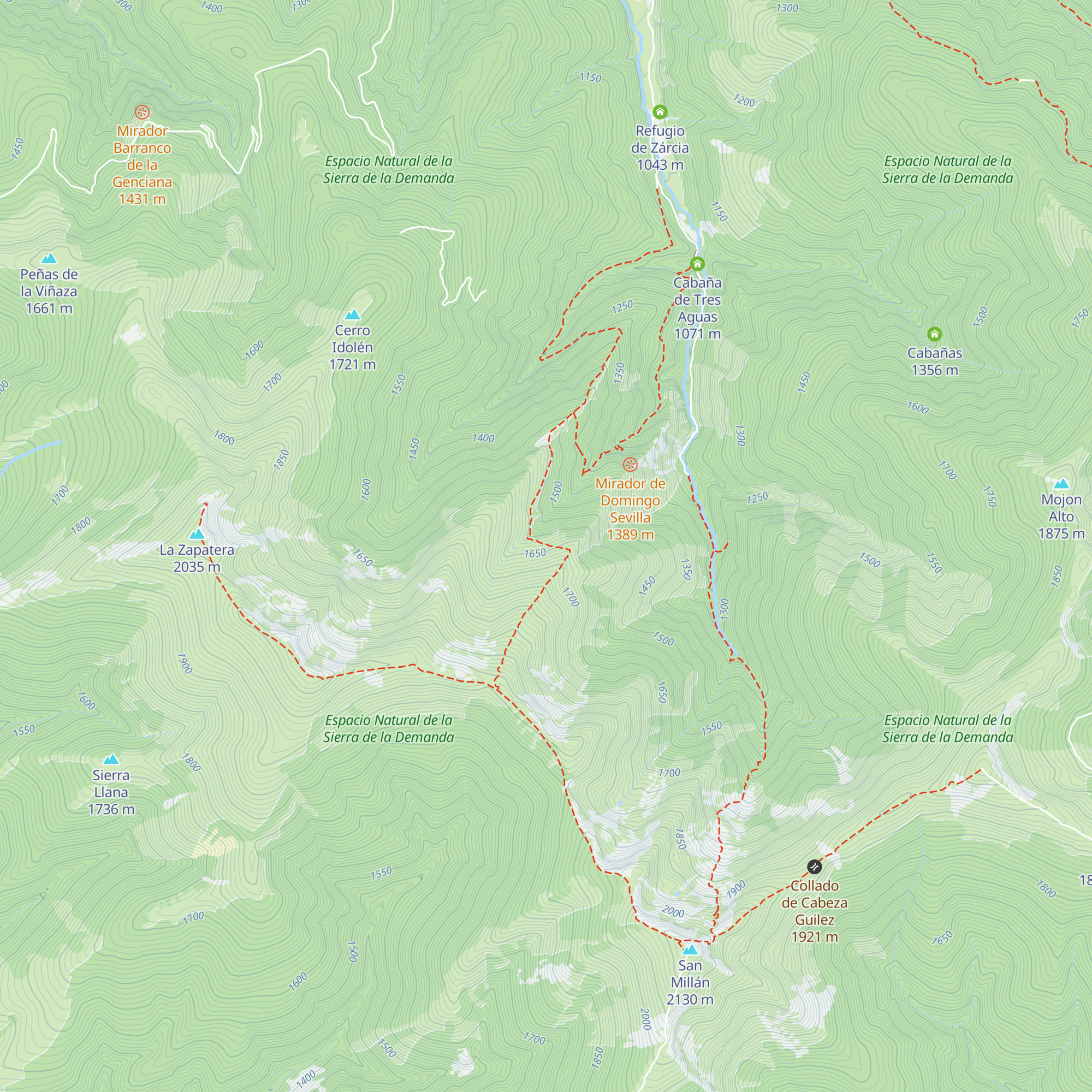 Refugio Majada de los Terneros map