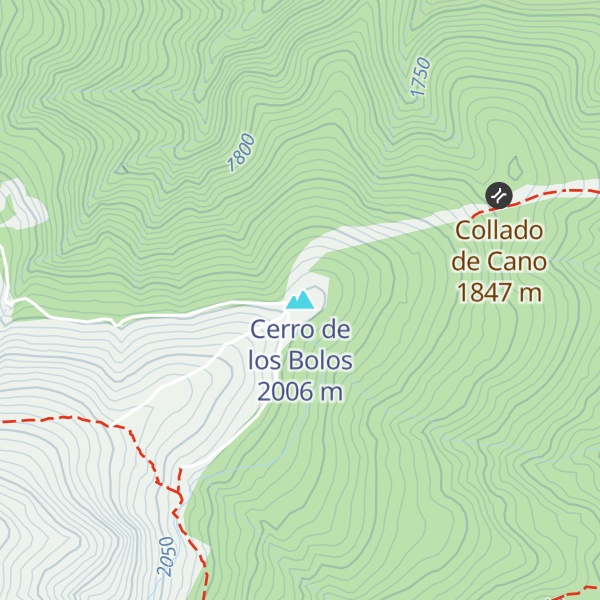 Map of Cerro de los Bolos