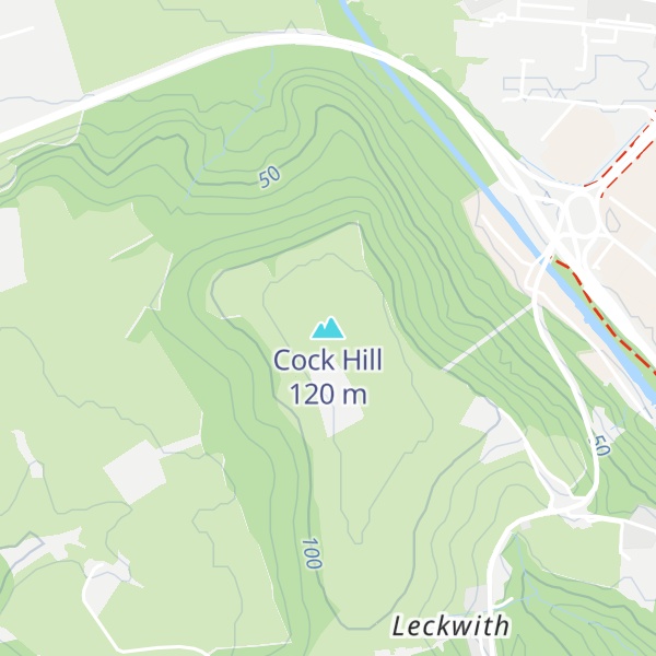 Map of Cock Hill