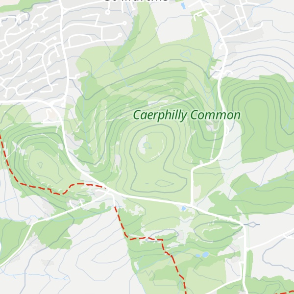 Map of Caerphilly Mountain