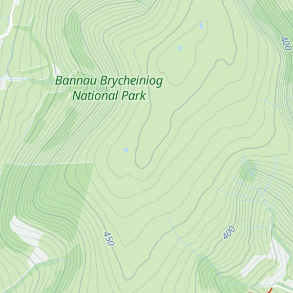 Map of Ffynnon Oer