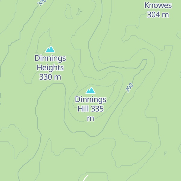 Map of Dinnings Hill