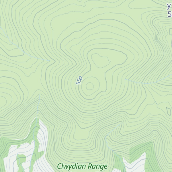 Map of Moel y Gamelin