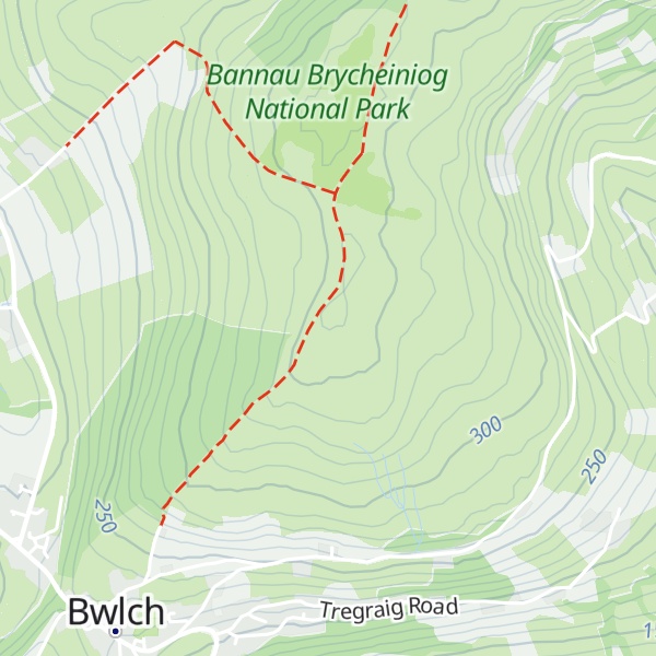 Map of Pen-yr-heol-las