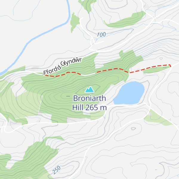 Map of Broniarth Hill