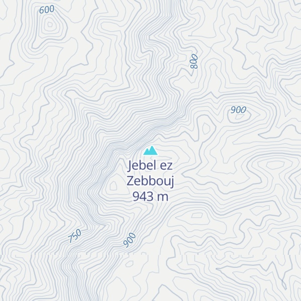 Map of Jebel ez Zebbouj