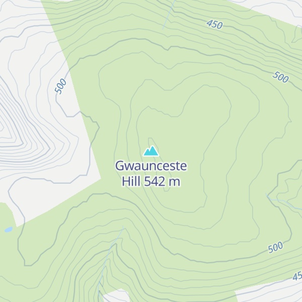 Map of Gwaunceste Hill