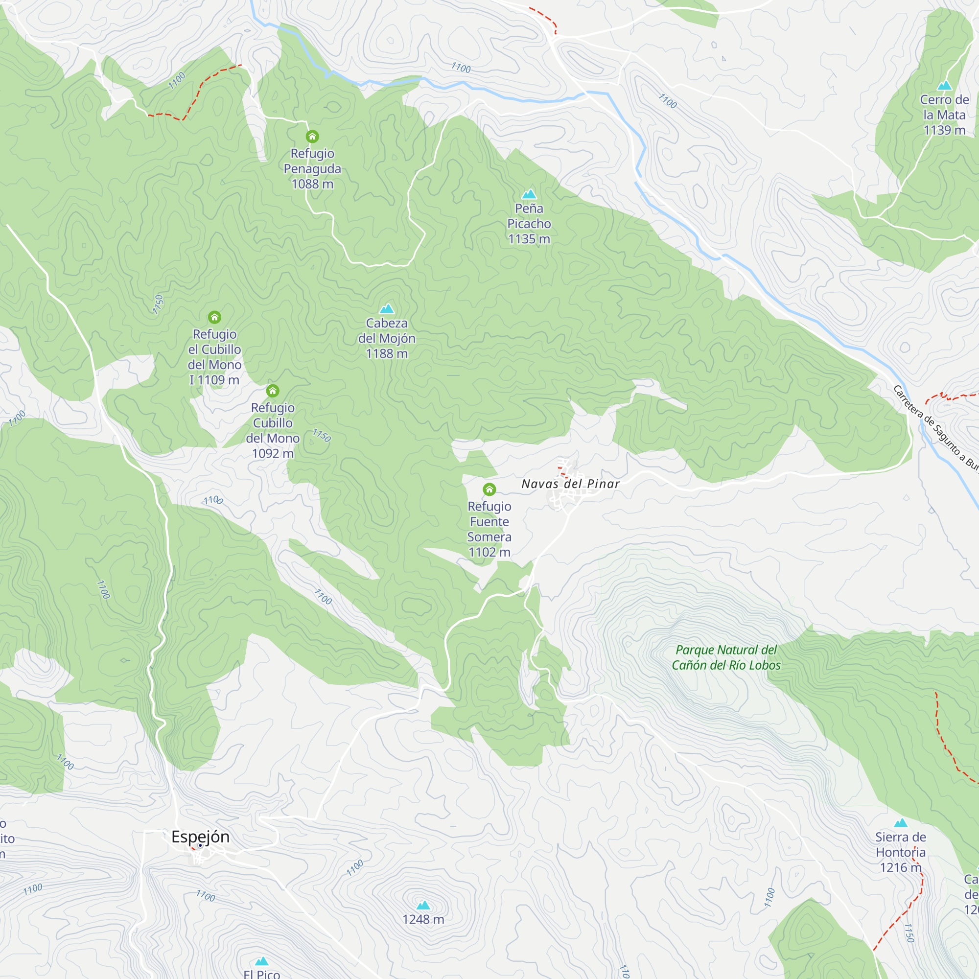 Refugio Fuente Somera map
