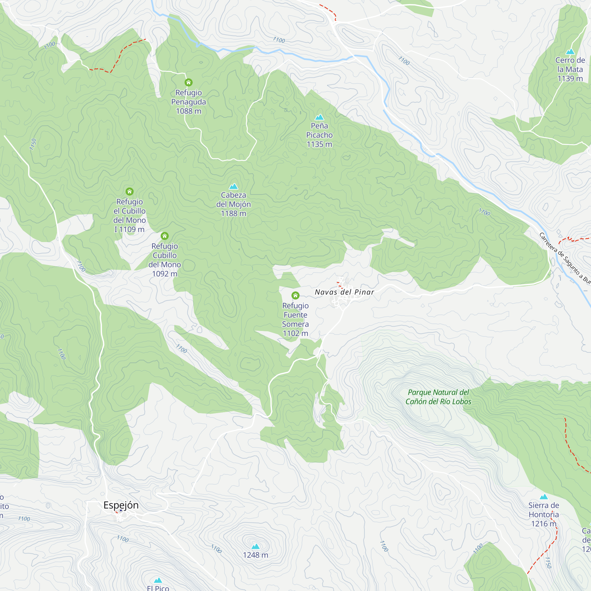 Refugio Fuente Somera map
