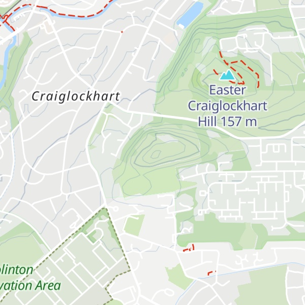 Map of Wester Craiglockhart Hill