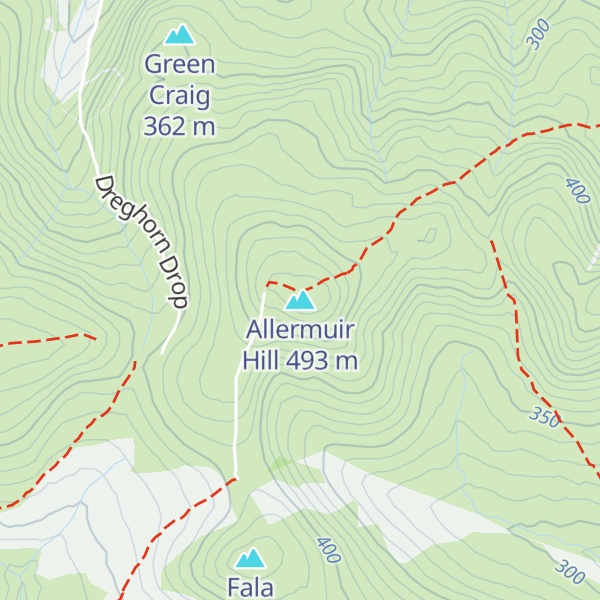 Map of Allermuir Hill