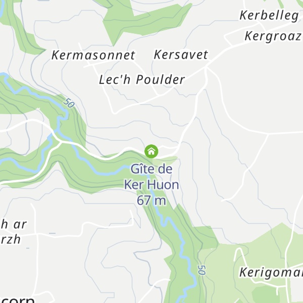 Map of Gîte de Ker Huon