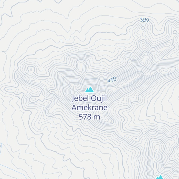 Map of Jebel Oujil Amekrane