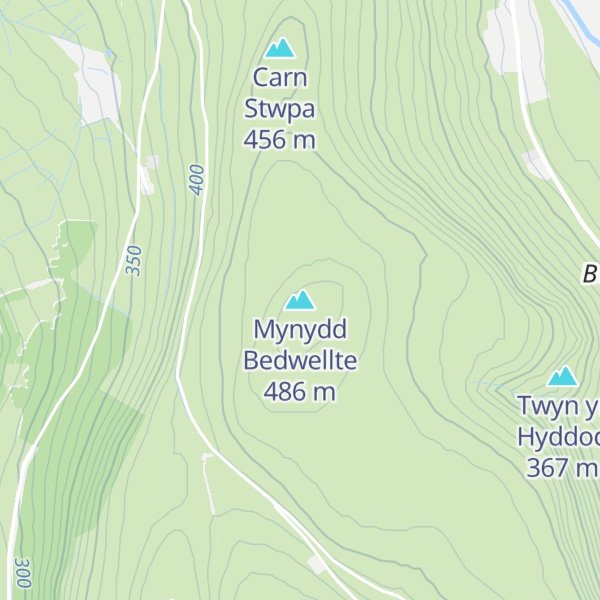 Map of Mynydd Bedwellte