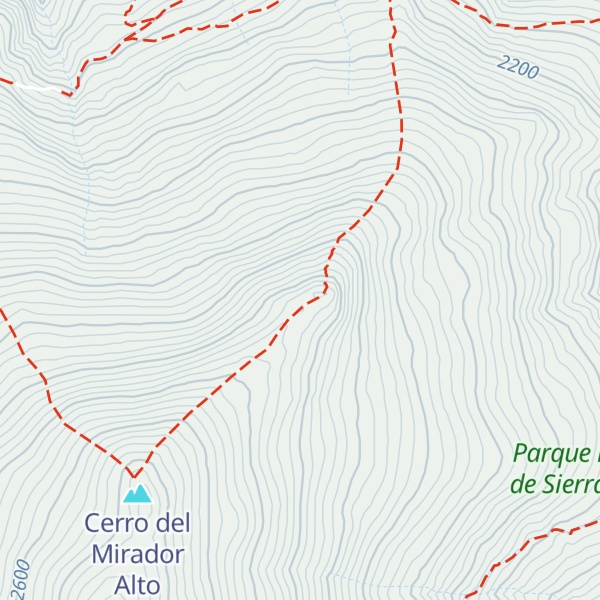 Map of Cerro del Mirador Bajo