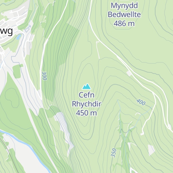 Map of Cefn Rhychdir
