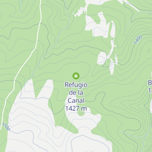 Map of Refugio de la Canal