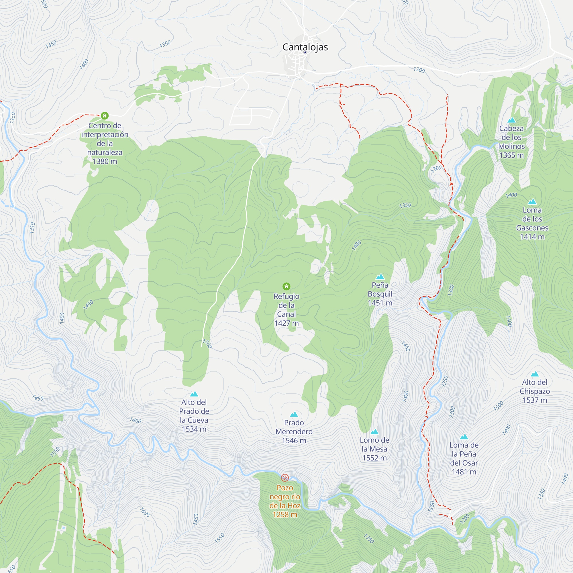 Refugio de la Canal map