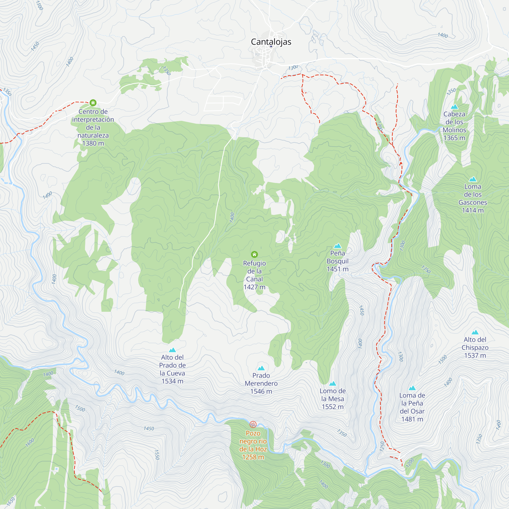 Refugio de la Canal map