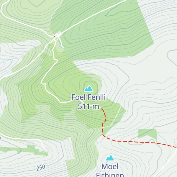Map of Foel Fenlli