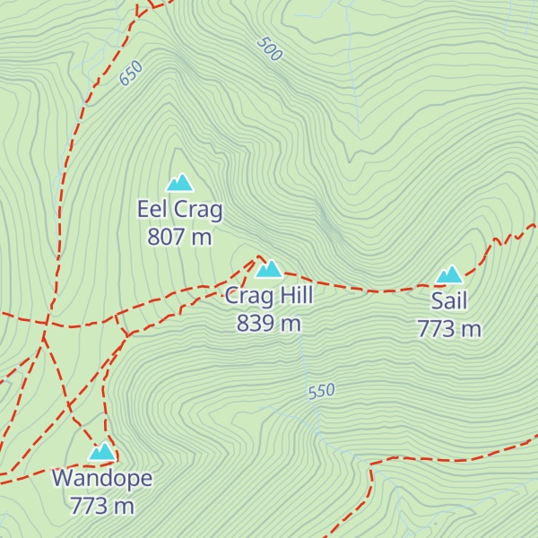 Map of Crag Hill