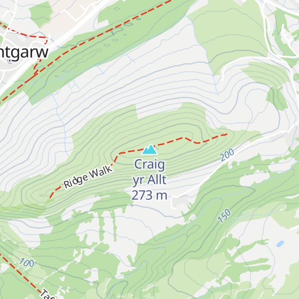 Map of Craig yr Allt