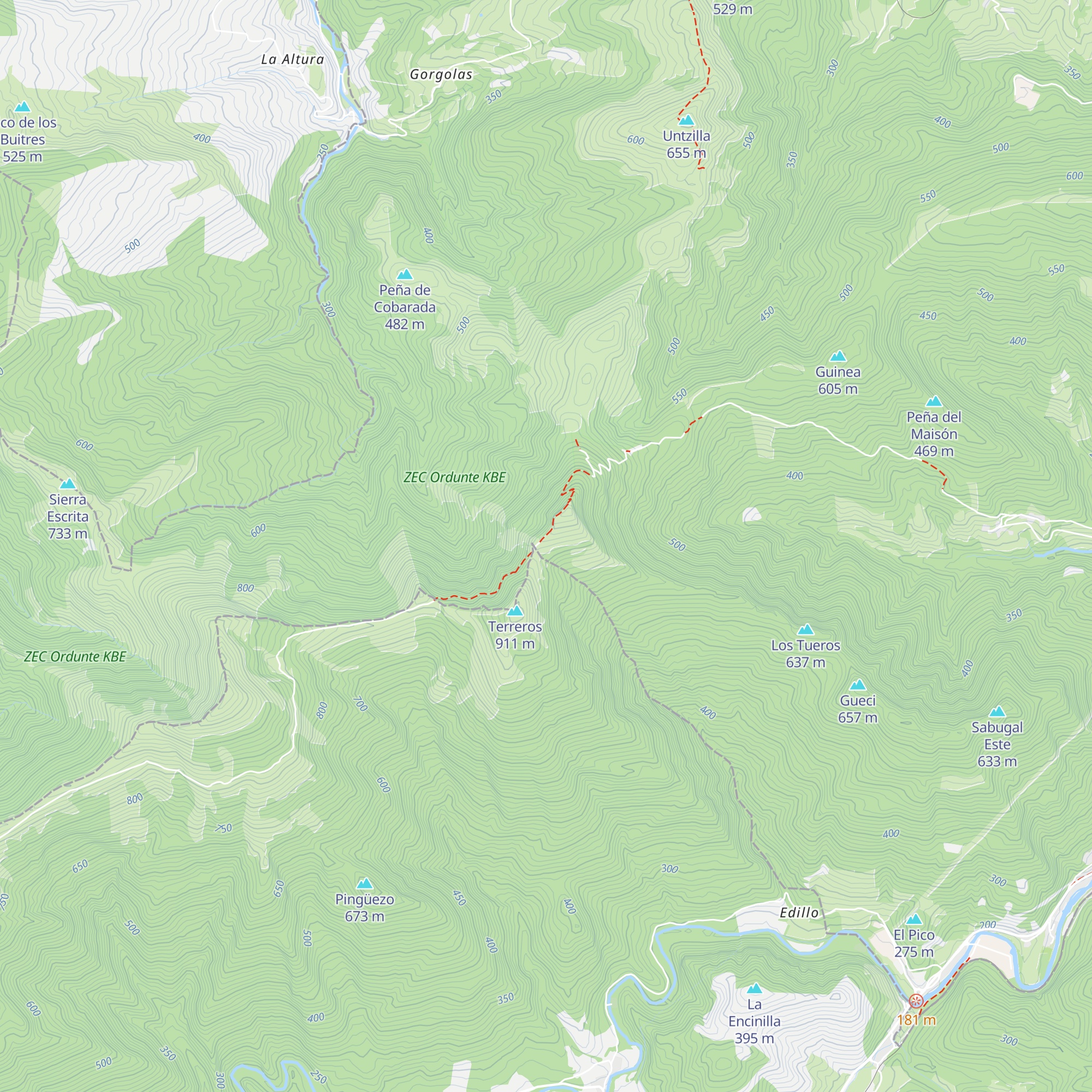 Refugio del Kolitza map