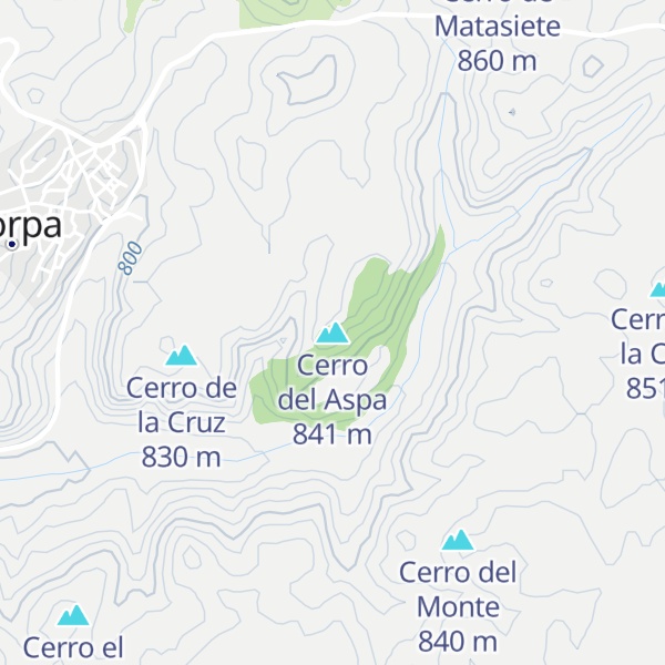 Map of Cerro del Aspa