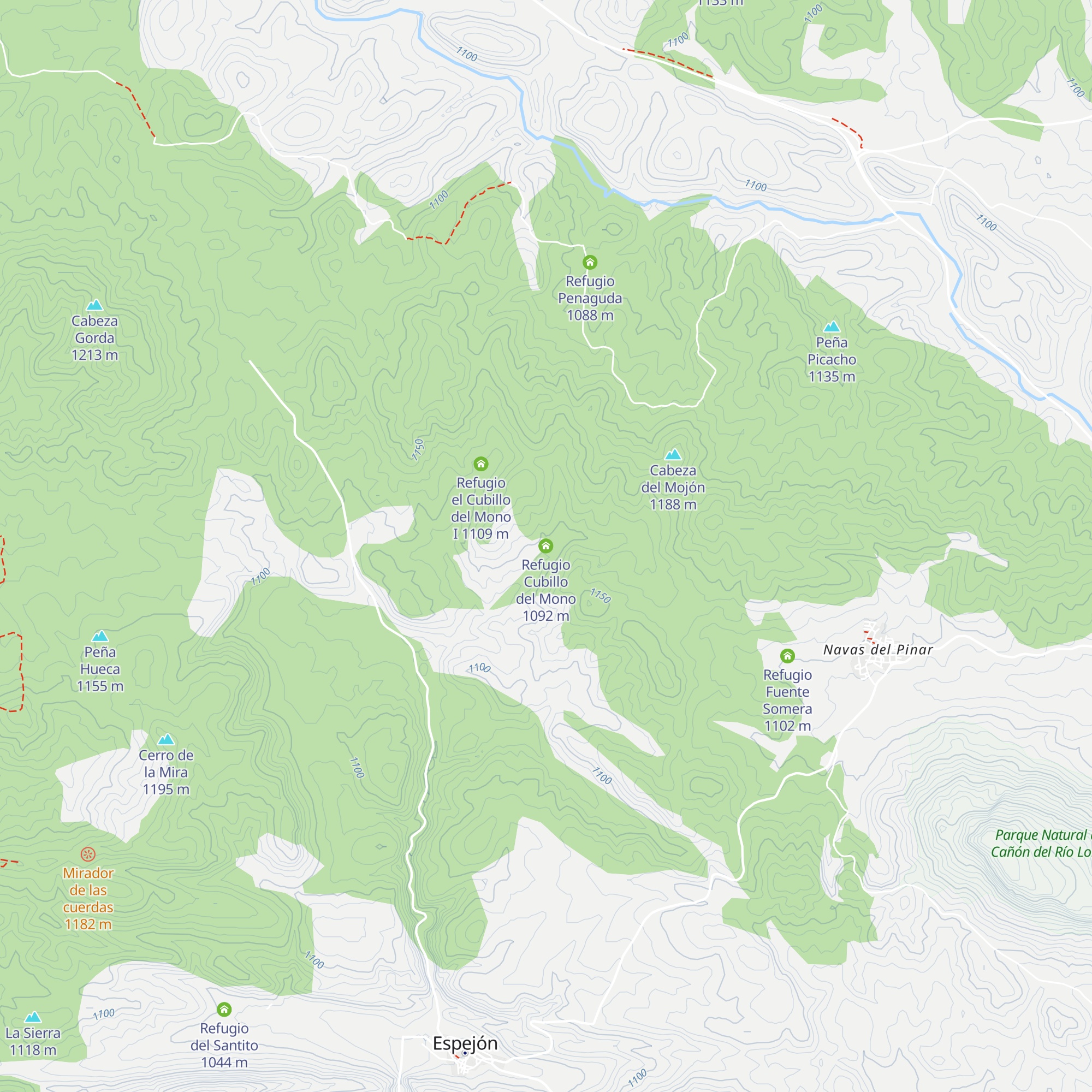 Refugio Cubillo del Mono map
