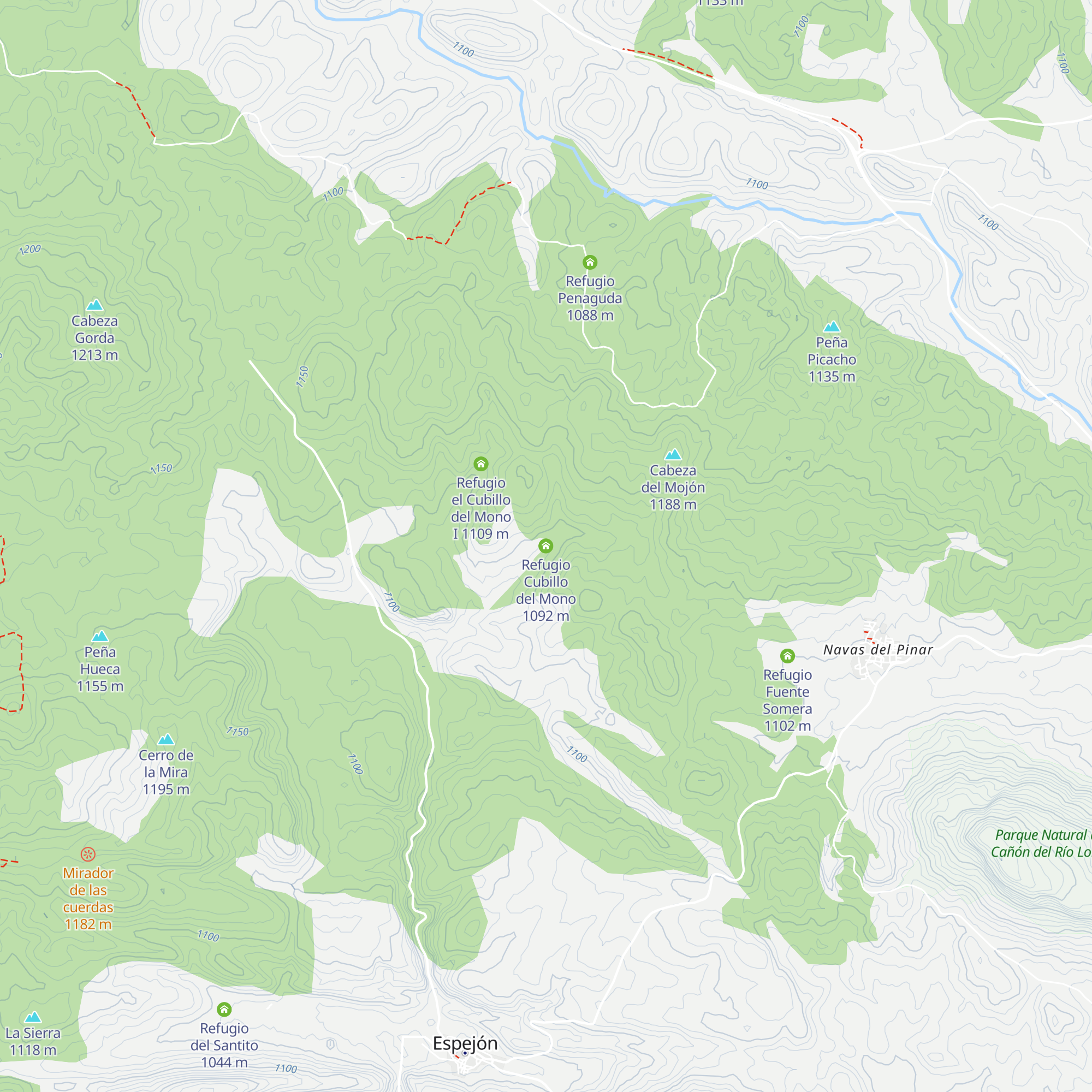 Refugio Cubillo del Mono map