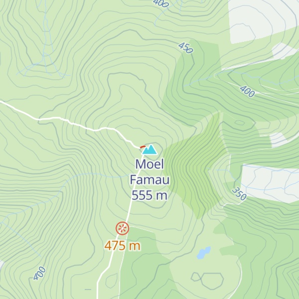Map of Moel Famau